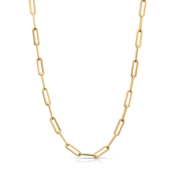 Gold Paperclip Chain Necklace