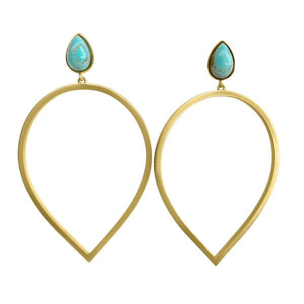 Daybreak Statement Earrings - Turquoise
