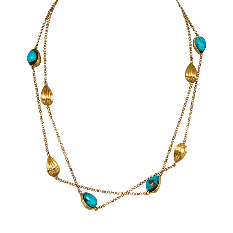 Luxe Layering Necklace - Turquoise