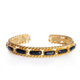 Cable Bangle - Black Onyx - Christina Greene LLC