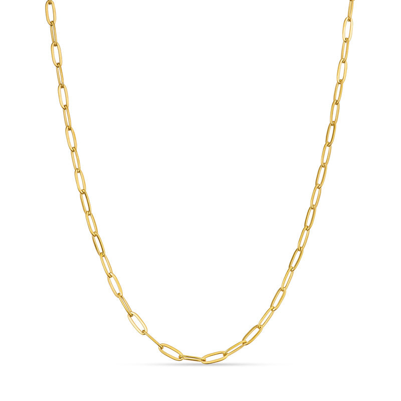 Gold Paperclip Chain Necklace - 2.1mm