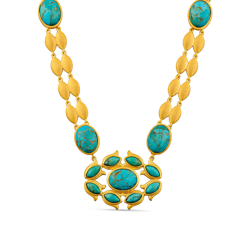 Orchid Necklace - Turquoise