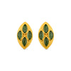 Primrose Stud Earrings - Green Strawberry Quartz