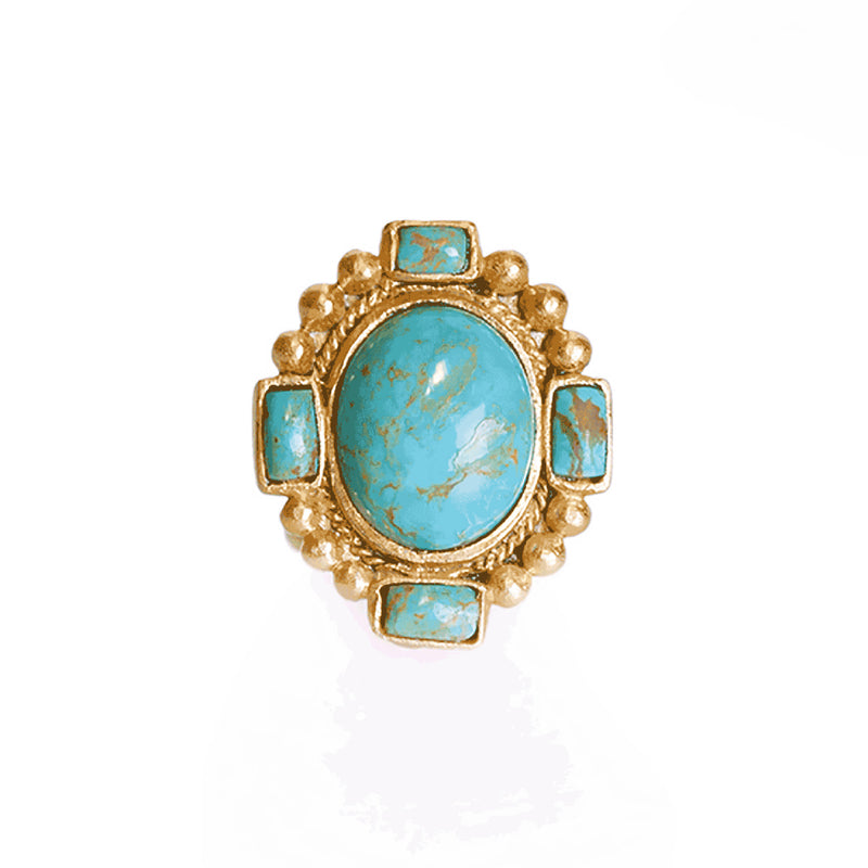 Southwestern Statement Ring - Turquoise