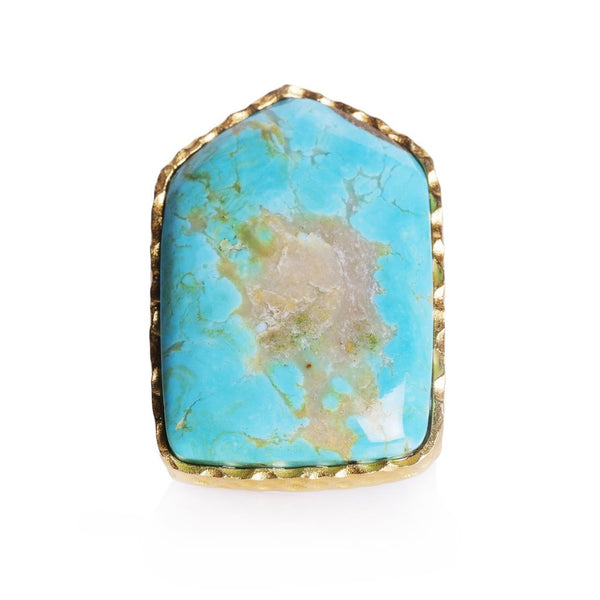 Shield Ring - Turquoise - Christina Greene LLC