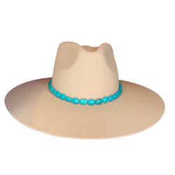 Turquoise Oval Beaded Hat Band