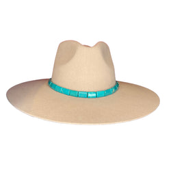 Turquoise Rectangle Beaded Hat Band