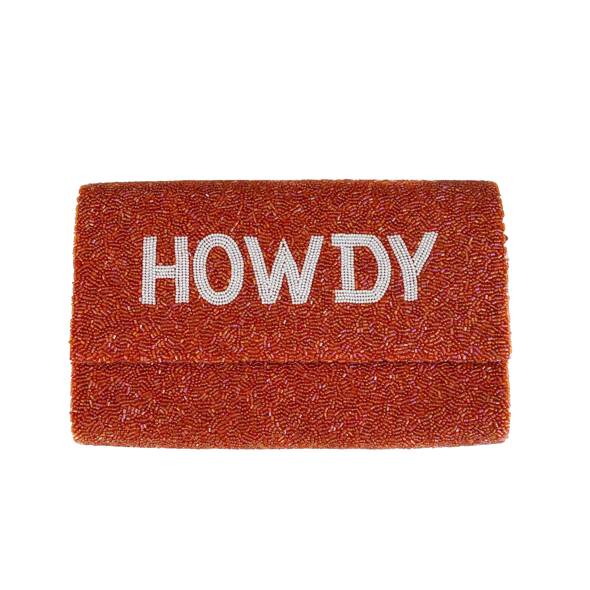 Custom Howdy Fully Beaded Clutch Purse - Christina Greene LLC