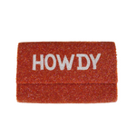 Custom Howdy Fully Beaded Clutch Purse - Christina Greene LLC