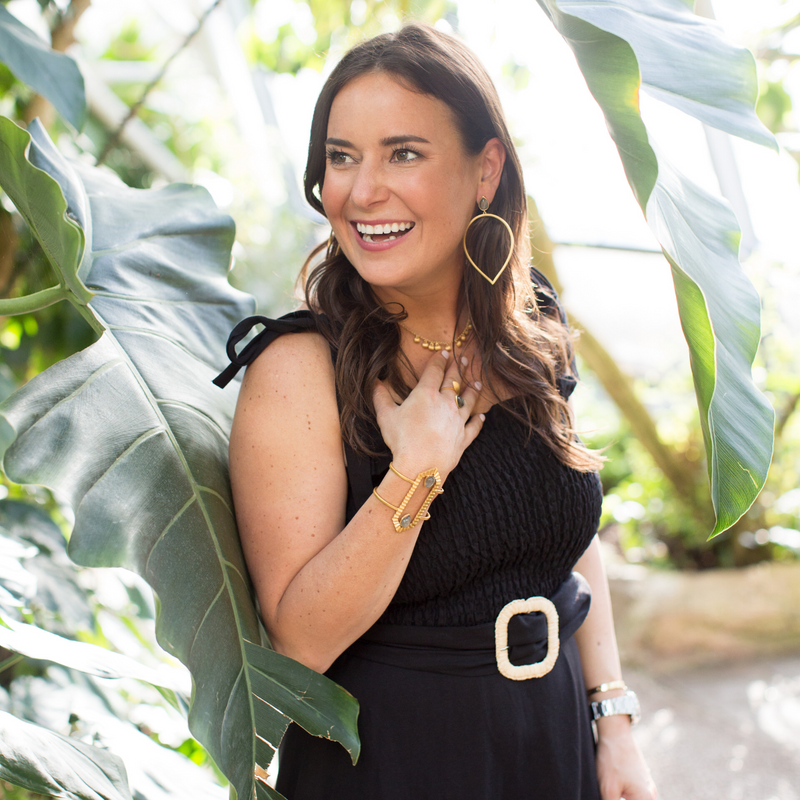 Daybreak Statement Earrings - Labradorite - Christina Greene LLC