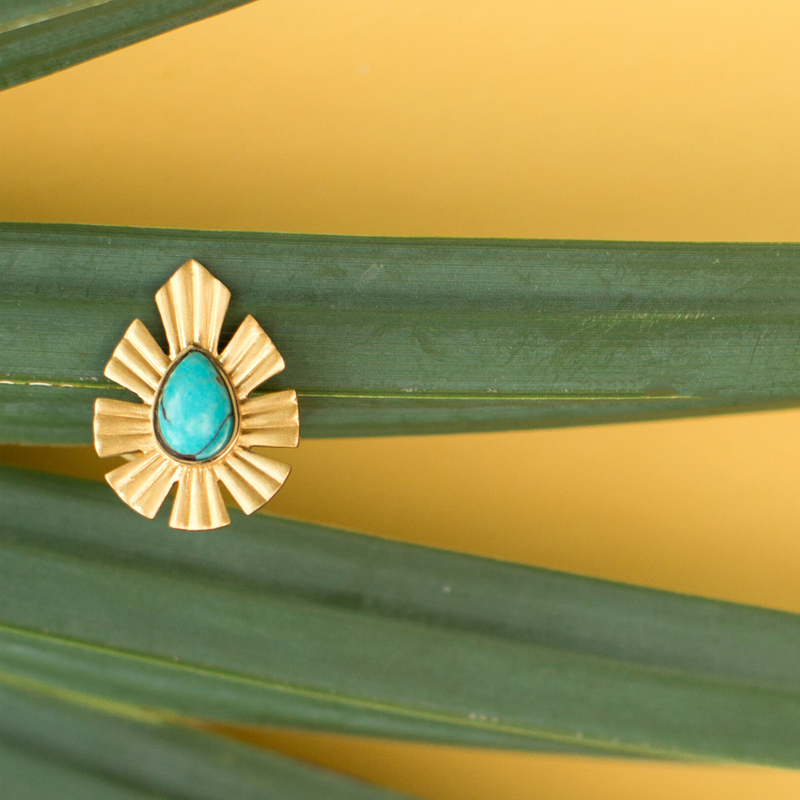Behold Bold Statement Ring - Turquoise - Christina Greene LLC
