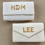 Custom Logo Fully Beaded Clutch - Christina Greene LLC