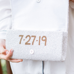 Custom Logo Fully Beaded Clutch - Christina Greene LLC
