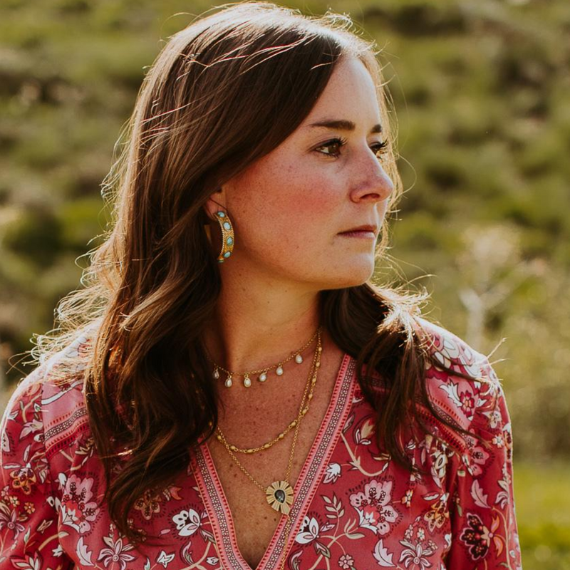 Rise & Shine Collar Necklace - Pearl