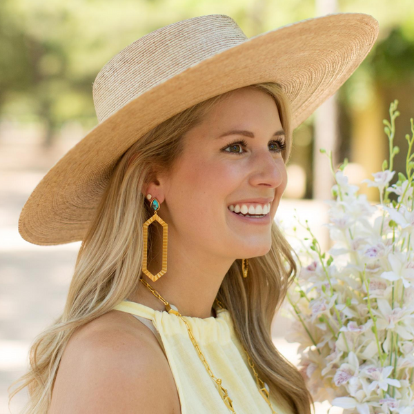 Strike Bold Statement Earrings - Turquoise