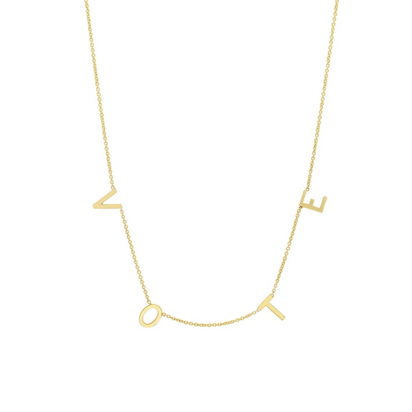 VOTE Gold Letter Necklace