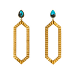 Strike Bold Statement Earrings - Turquoise - Christina Greene LLC