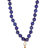 Beaded Badge Holder-Blue