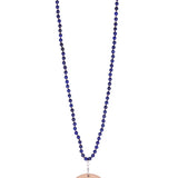 Beaded Badge Holder-Blue