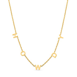 Howdy 18K Gold Letter Necklace