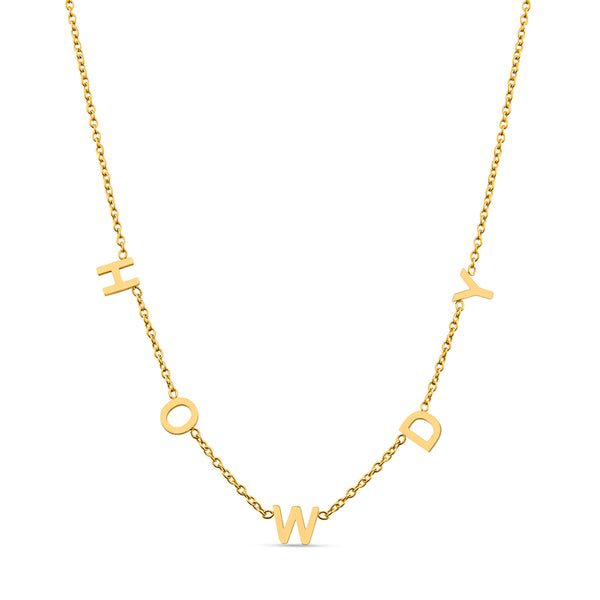 Howdy 18K Gold Letter Necklace