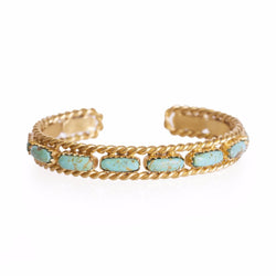 Cable Bangle - Turquoise