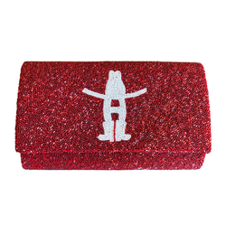 Houston Rodeo Logo Fully Beaded Clutch