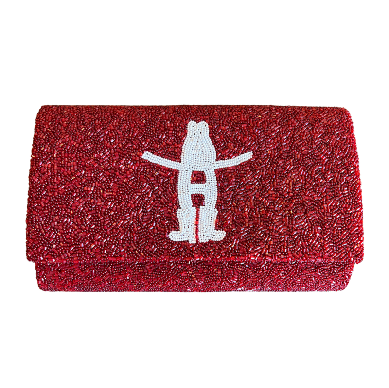 Houston Rodeo Logo Fully Beaded Clutch