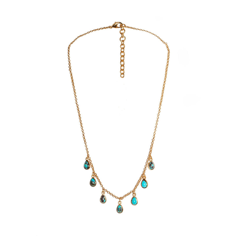 Rise & Shine Collar Necklace - Turquoise