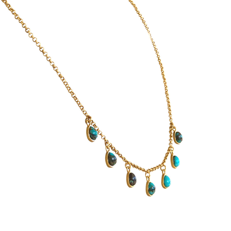 Rise & Shine Collar Necklace - Turquoise