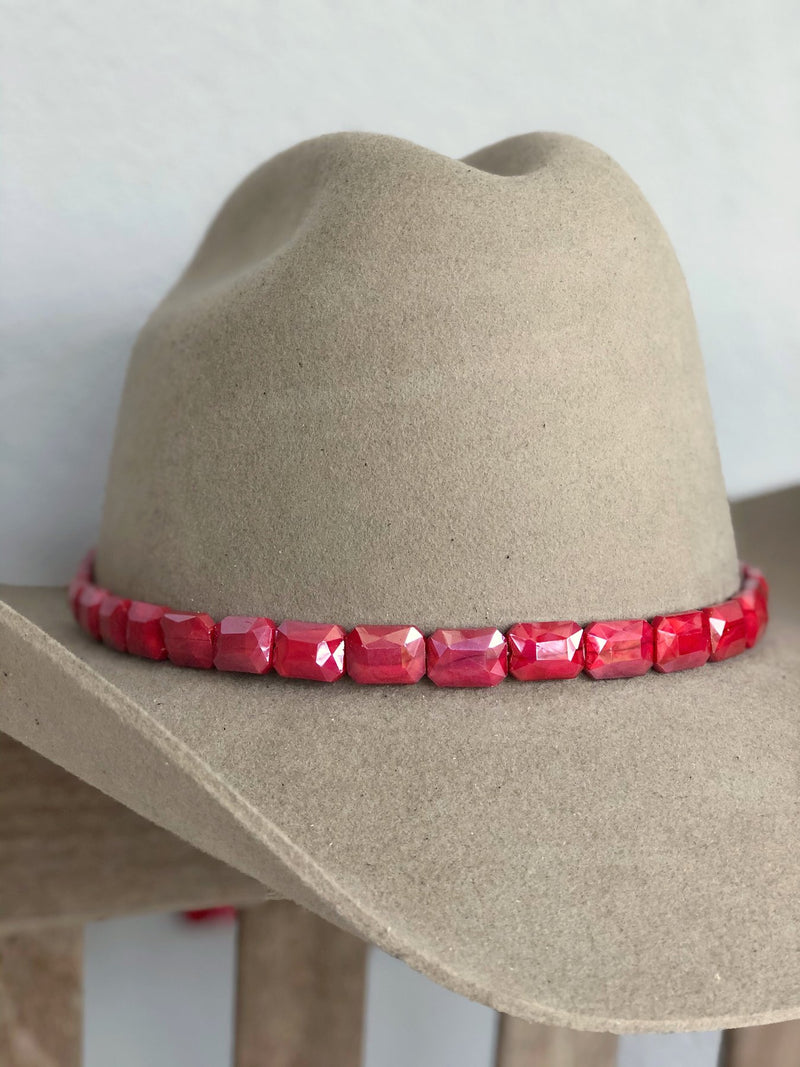 Faceted Cherry Hat band