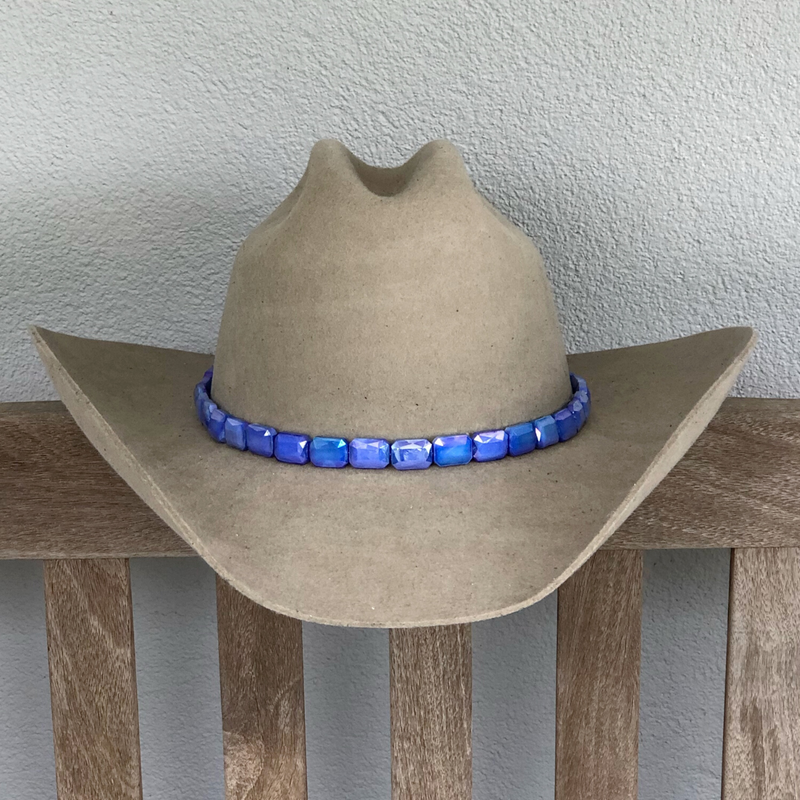 Faceted Periwinkle Hat Band– Christina Greene LLC