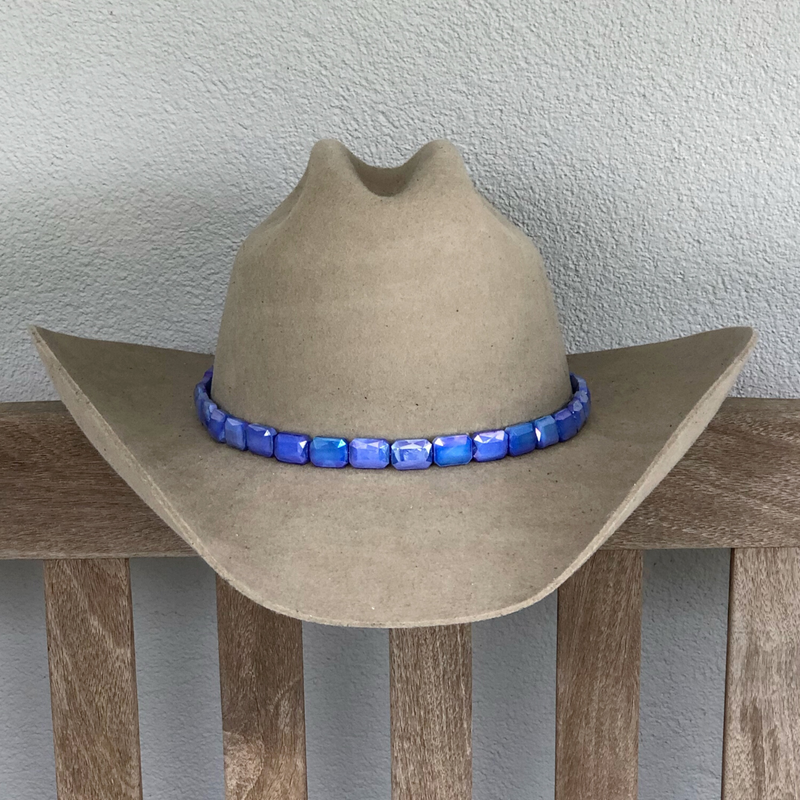 Faceted Periwinkle Hat Band