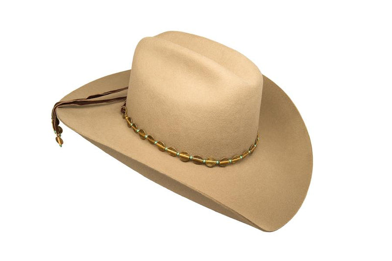 Gold and Turquoise Hat band