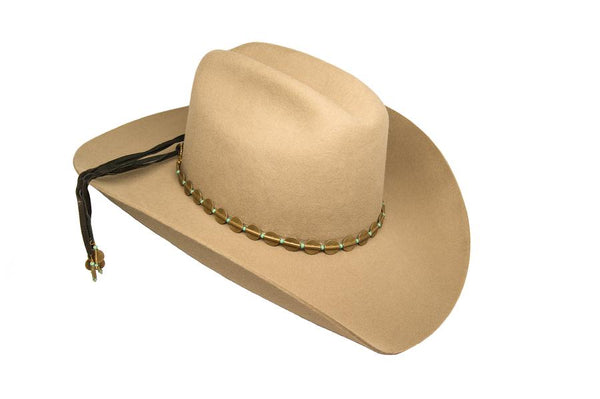 Gold and Turquoise Hat band