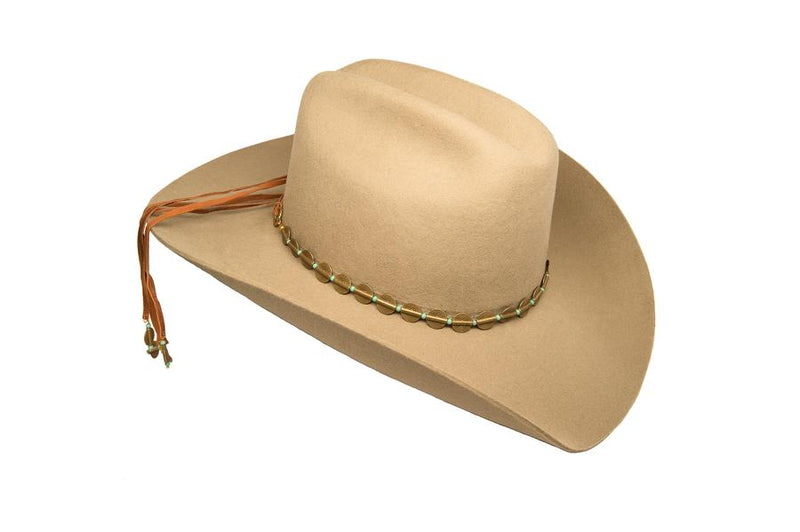Gold and Turquoise Hat band