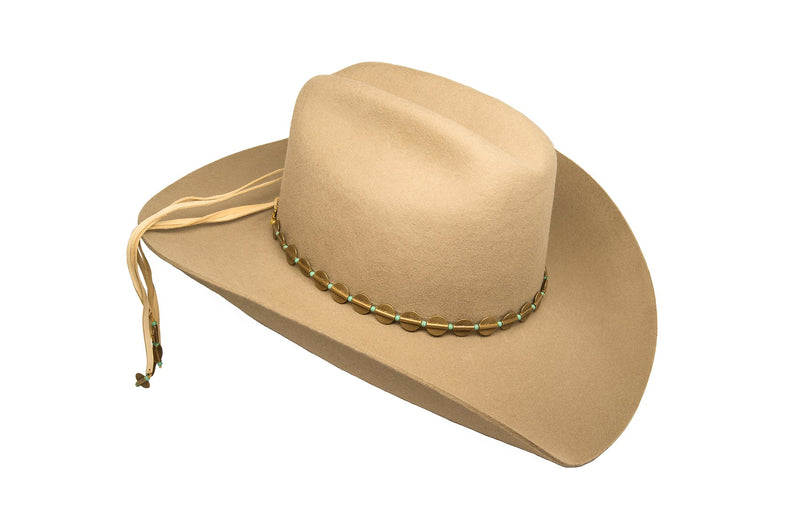 Gold and Turquoise Hat band