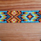 CG Hand Beaded Seed Hat Band  - Multi Color