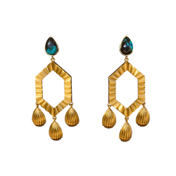 You’re a Gem Statement Earrings - Turquoise - Christina Greene LLC