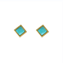 Lavalliere Stud Earring - Turquoise