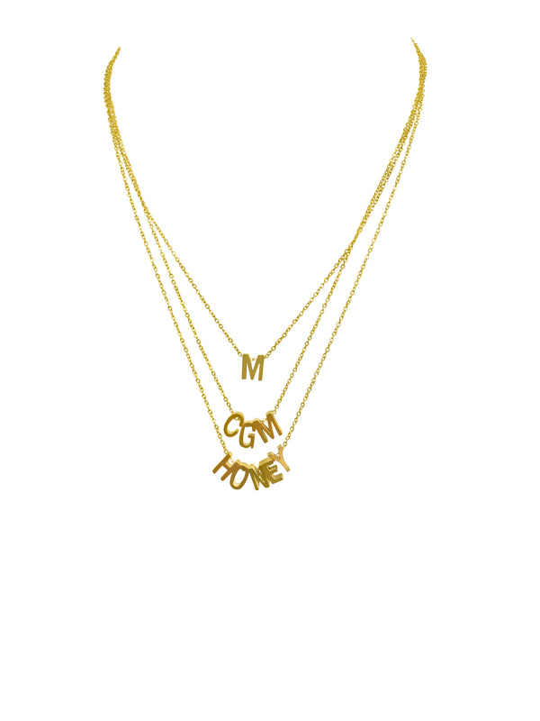 Custom Gold Letter Necklace