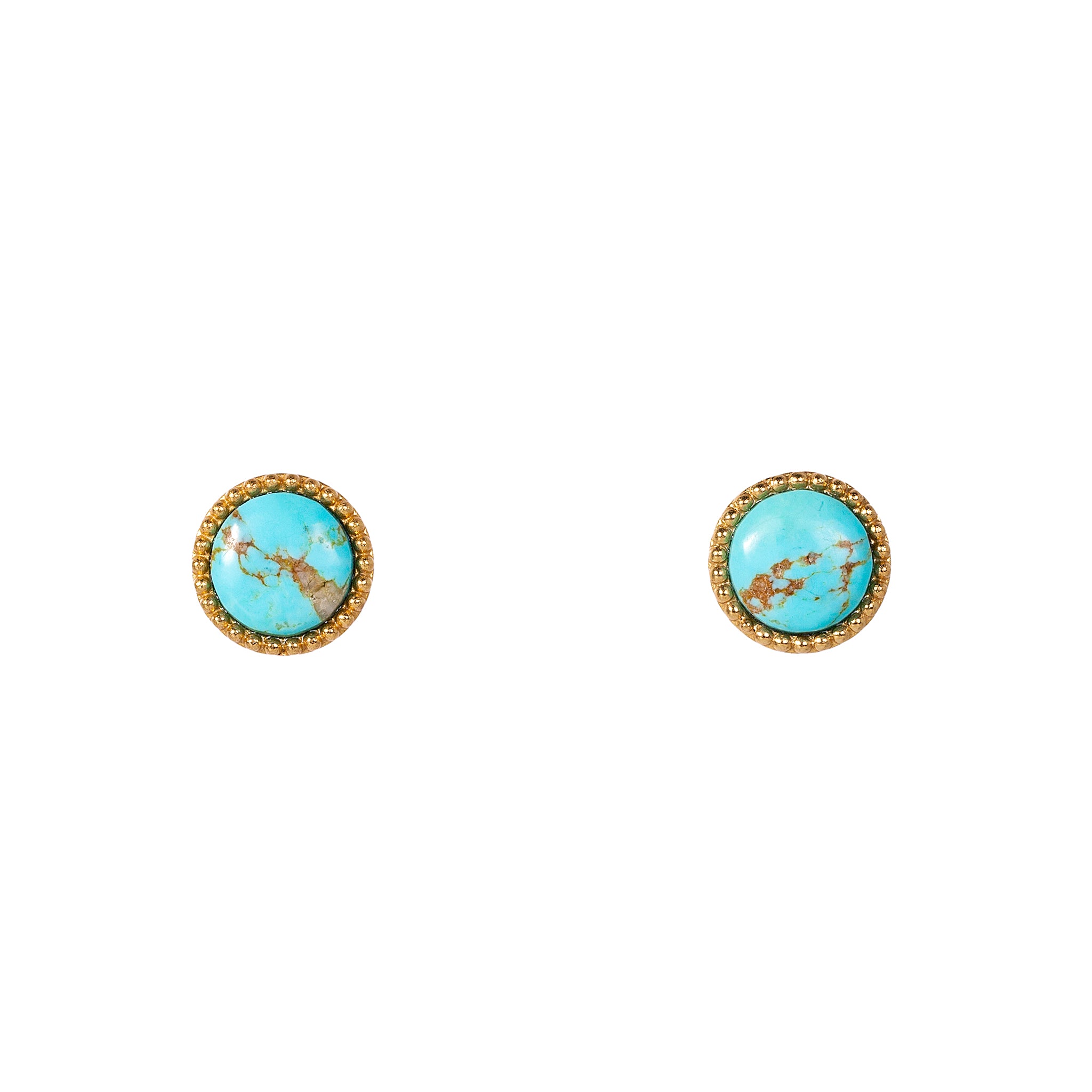 Stud Earrings For Women | Turquoise and Gold Earrings | Christina Greene