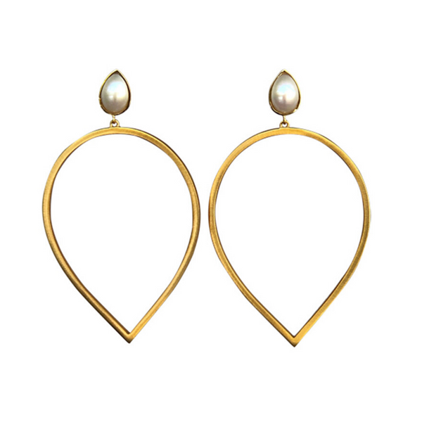 Daybreak Statement Earrings - Pearl - Christina Greene LLC