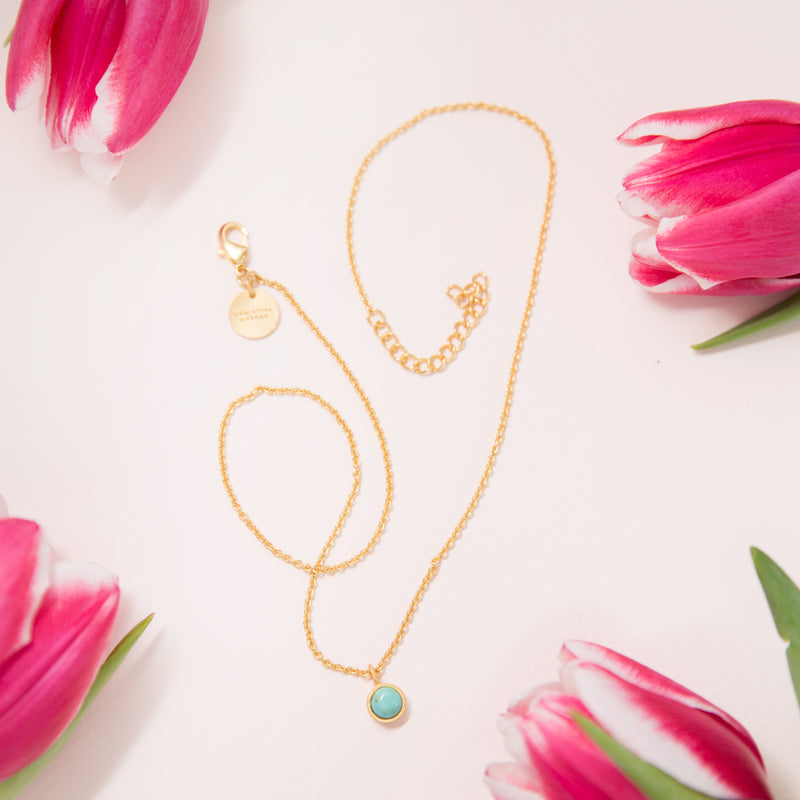 Turquoise Dainty Pendant Necklace