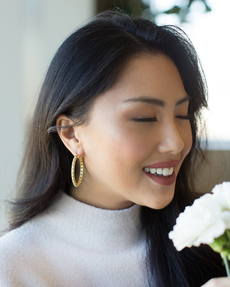 Turquoise Hoop Earrings Christina Greene LLC