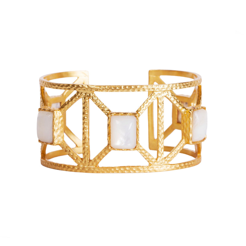 Lennox Cuff - Pearl - Christina Greene LLC