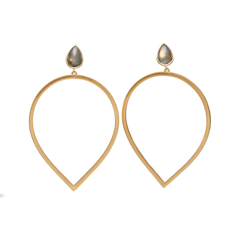 Daybreak Statement Earrings - Labradorite - Christina Greene LLC